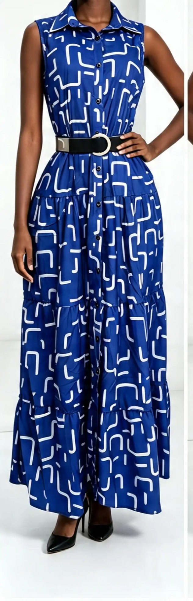 Geometric Print Maxi Jumpsuit