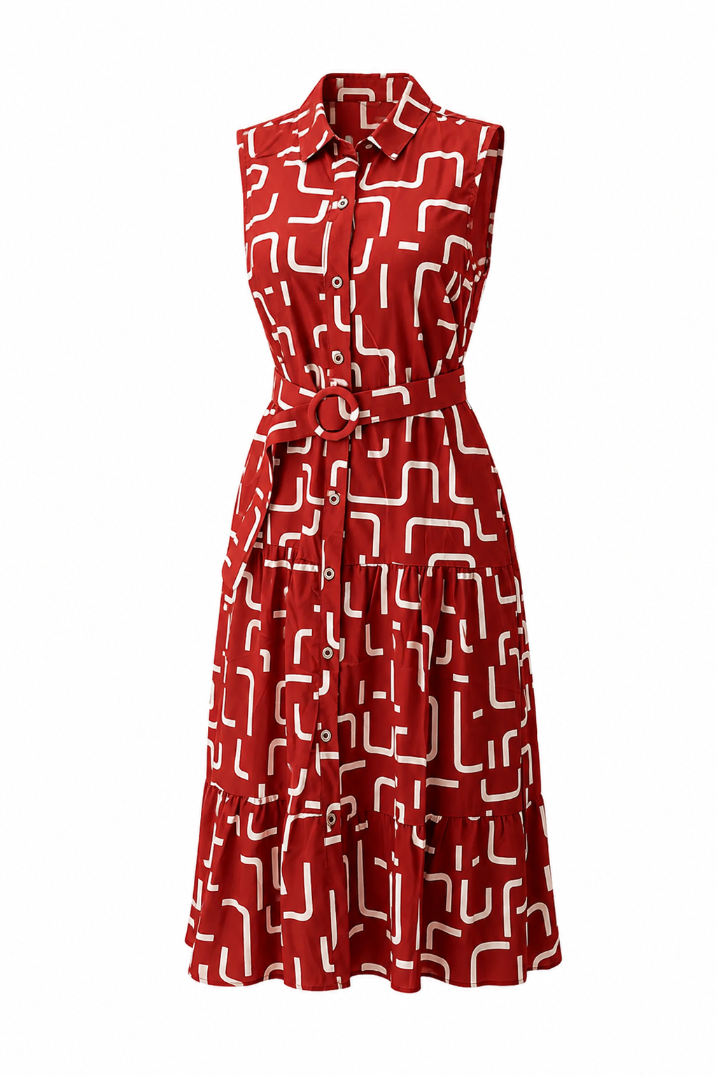 Geometric Shirt Dress